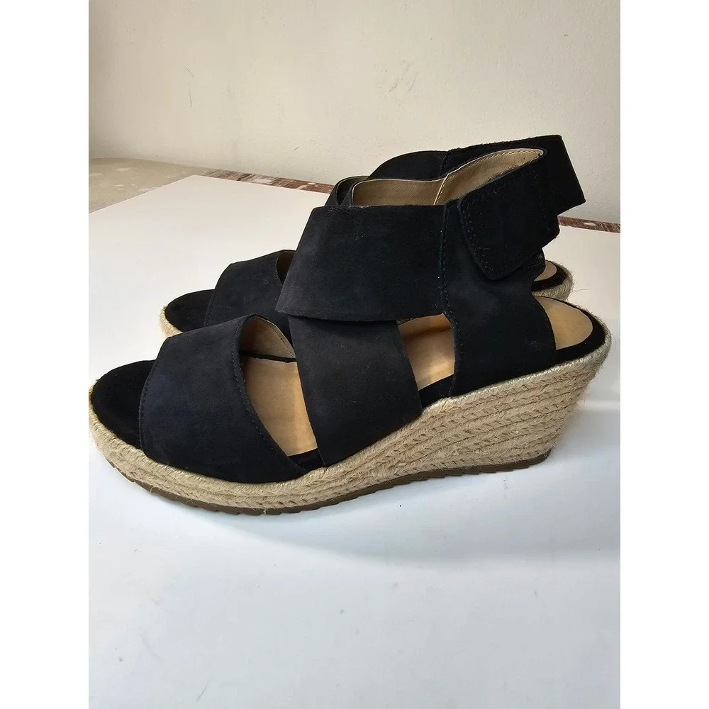 Rock & Republic Leopard Print Studded Leather Sandals Gold Buckle size 36.5